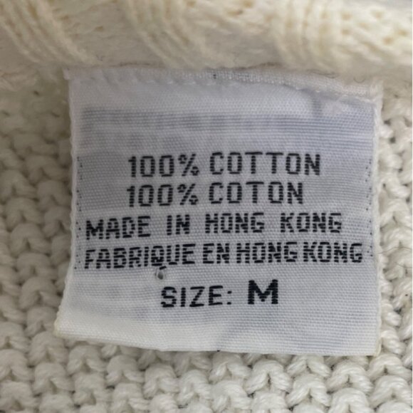 Bern Conrad Cream Cable Knit Cardigan With Pockets & Button Closure Sz M - Picture 10 of 11